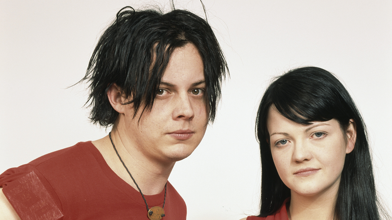 American rock duo the White Stripes, February 2002. They are Jack White and his ex-wife Meg White. (Photo by Tim Roney/Getty Images)