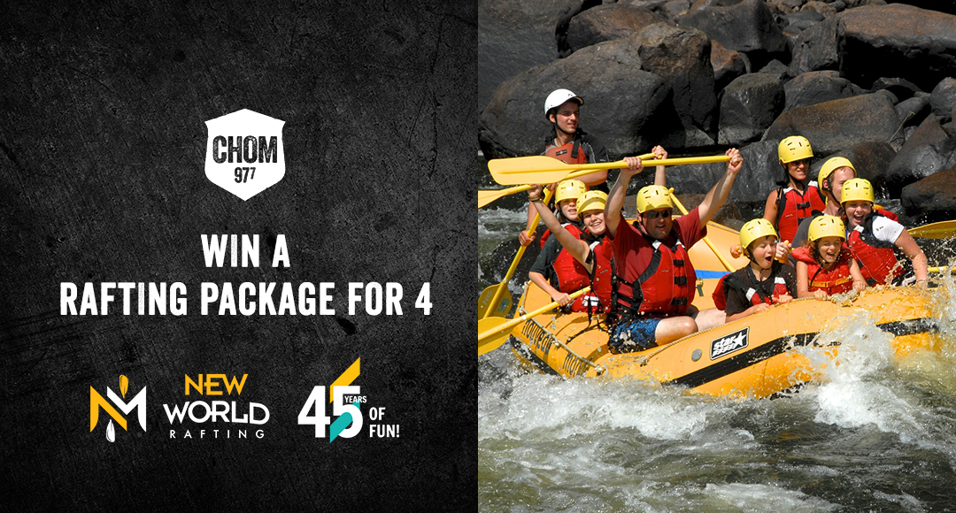 Win a New World Rafting package for 4